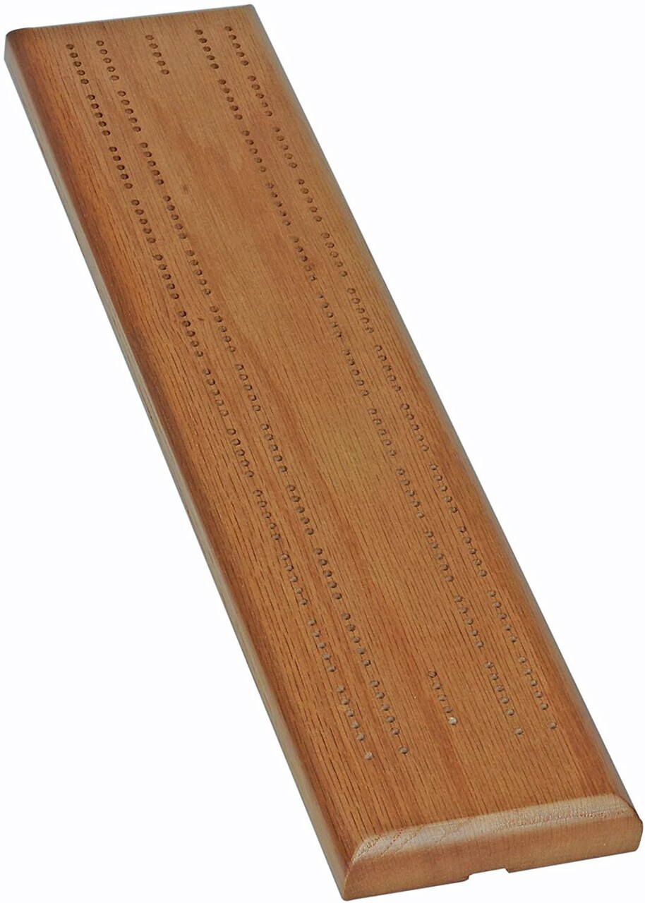 WE Games Competition Cribbage Game - Solid Wood Sprint 2 Track Board with Metal Pegs